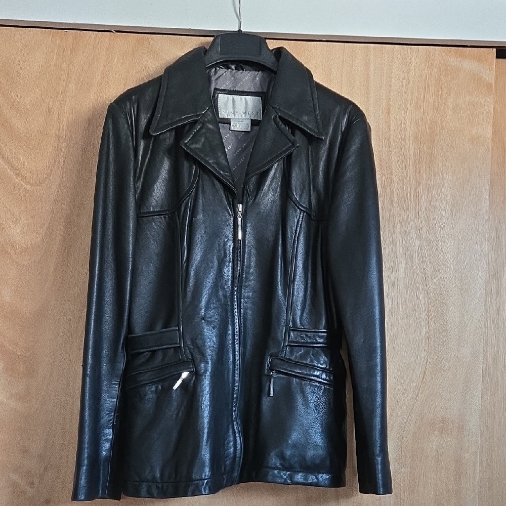 Vintage, Nine West Classic Black Leather Jacket